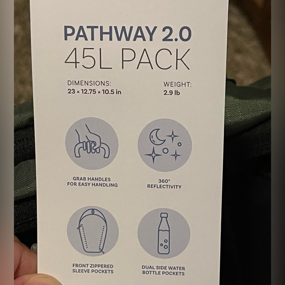 High Sierra Pathway 2.0 45L Backpack Hiking Camping Forest Green Black NEW - Picture 12 of 13